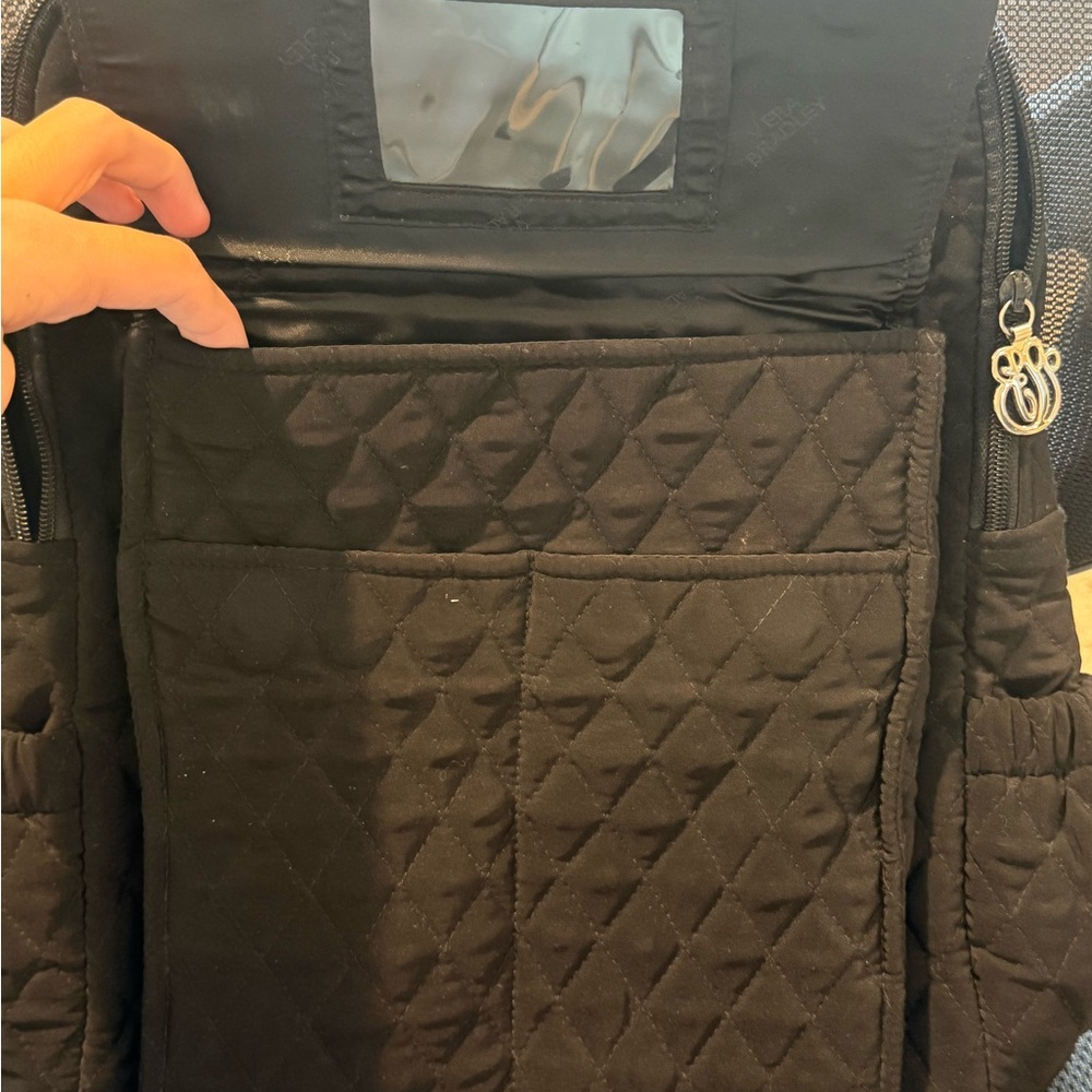 Vera Bradley Quilted Black Backpack - Picture 2 of 8